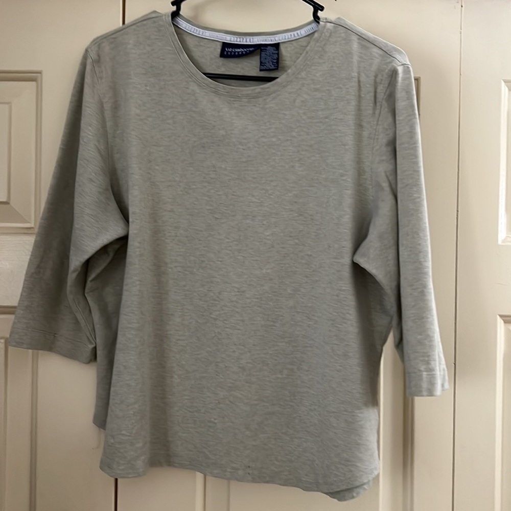 Liz Claiborne Lizsport 3/4 sleeve XL light green top! - Picture 3 of 9